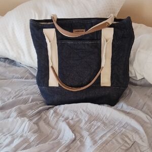 Land's End Tote Denim And Canvas